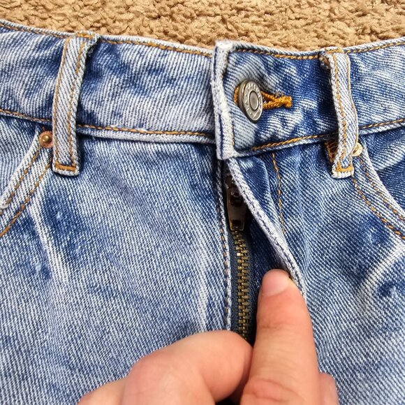 Pacsun Jean Shorts Womens 26 Blue Mom Short Distressed Cuffed Denim - Picture 8 of 9